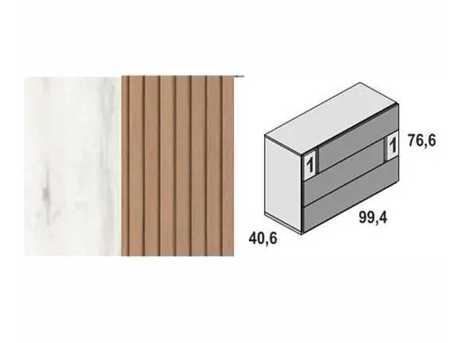 Muebles FABRIKIT C Modas | Comodas 3 4 Cajones Sin Patas Florida 3 Albo