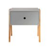 Muebles CMP Mesitas De Noche | Mesa De Noche Apilable Gris Kaira