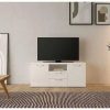 Muebles RAMIS Muebles Tv | Aparador Tv 2 Puertas 2 Cajones 1 Hueco Sin Patas Atlantis Polar