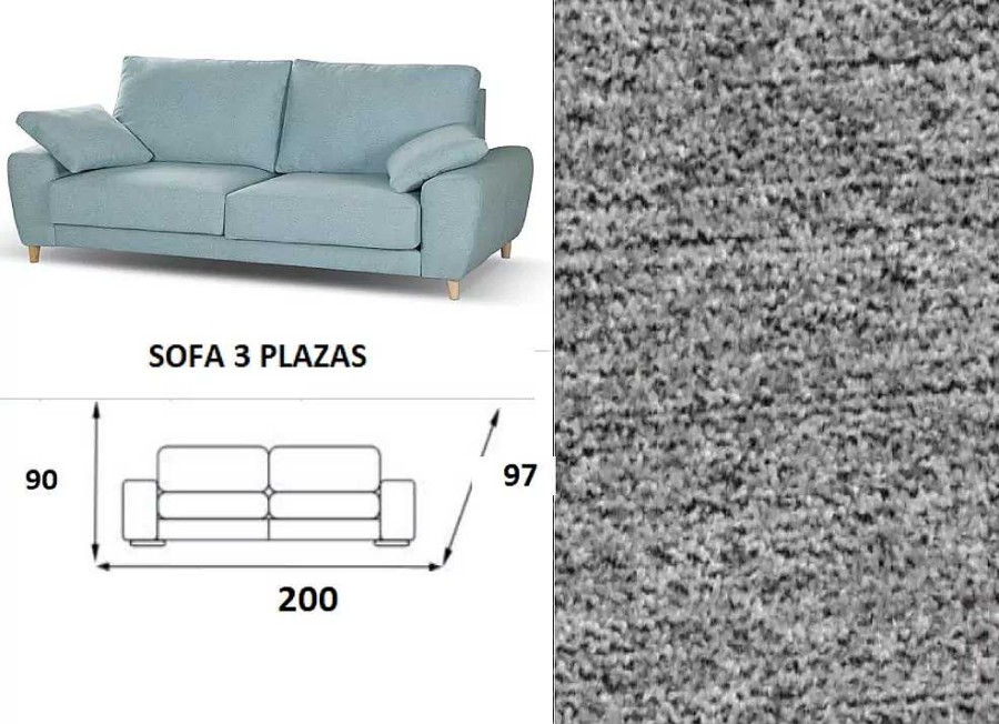 Muebles MAISSOFA Sof S De 3 Plazas | Sof 3 Plazas N Rdico Desenfundable Orio Vega 17 Marengo