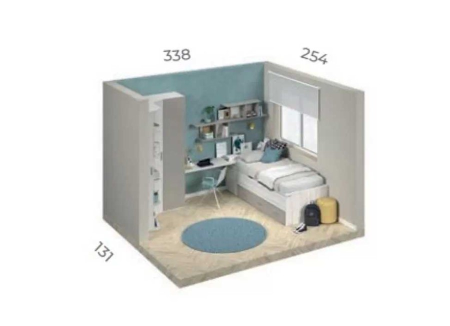 Muebles GLICERIO CHAVES Dormitorios Juveniles Completos | Dormitorio Juvenil Completo Corban Suite