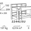 Muebles PARISOT Literas | Litera Para Ni O O Ni A Daniela Roble Con Gris Oscuro
