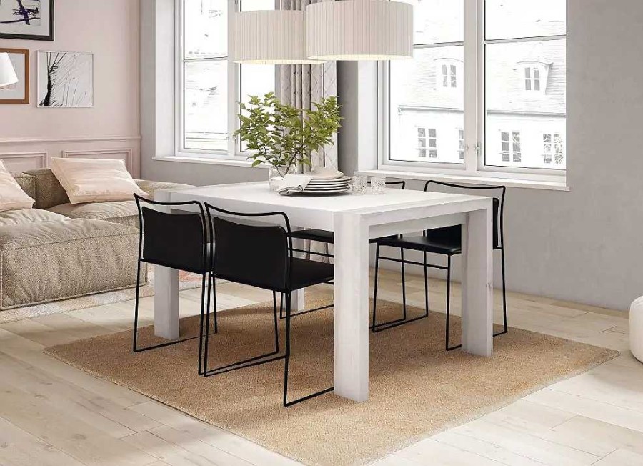 Muebles FABRIKIT Colecciones De Sal N | Mesa De Comedor Extensible Pie Desplazable England Naturale