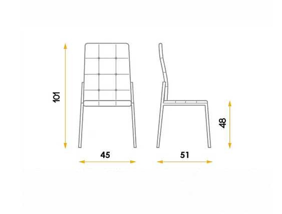 Muebles PONDECOR Sillas De Comedor | Sillas Comedor Cromo