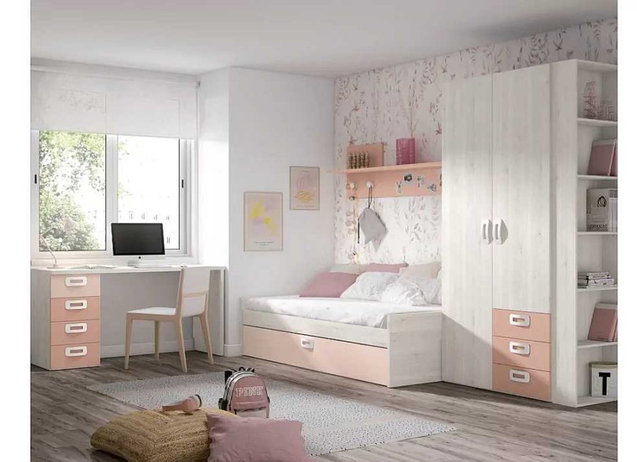 Muebles FABRIKIT Compactos Y Camas Nido | Cama Nido Con Somier De Arrastre Cleo Cleo Nordic