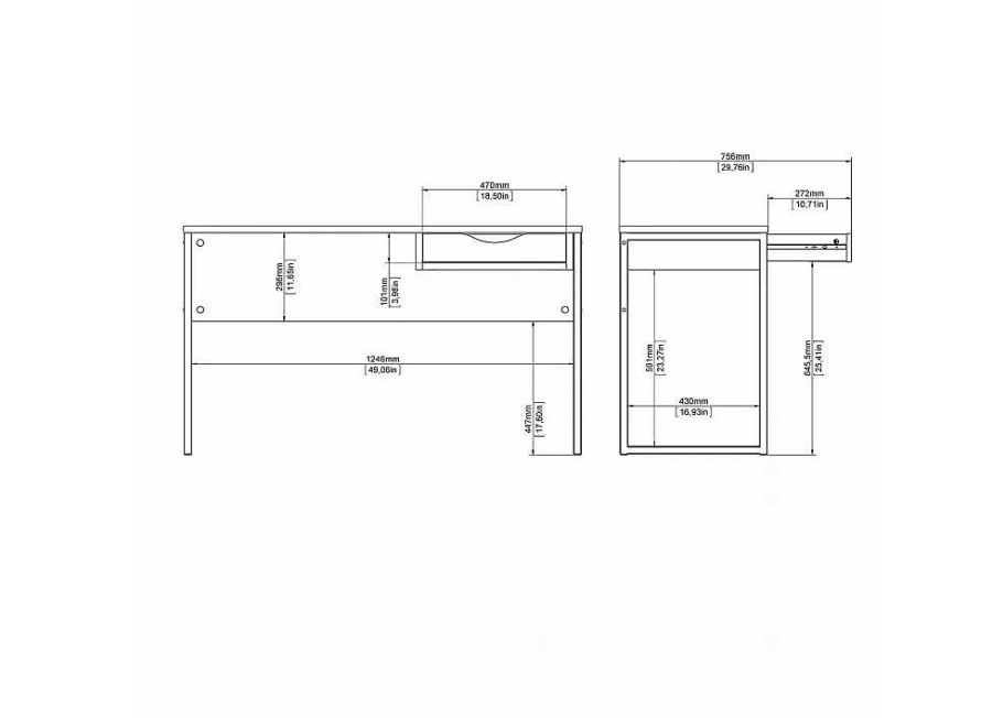 Muebles TVILUM Escritorios | Mesa De Estudio Big Fire Blanco