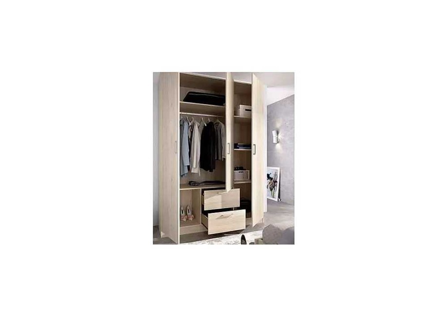 Muebles RIMOBEL Armarios Dormitorio | Armario 3 Ptas+2 Caj Natural Maxikoan