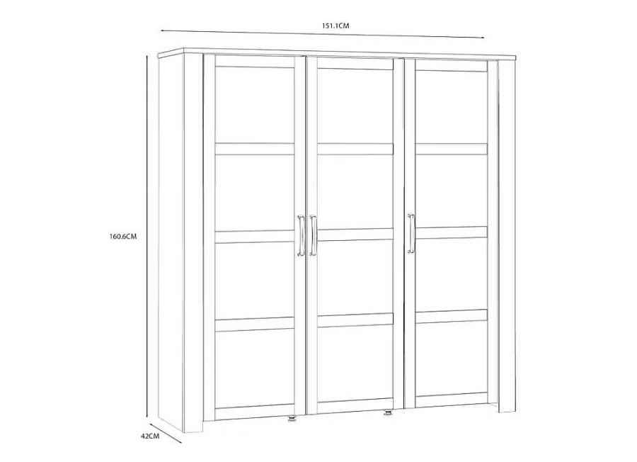 Muebles FORTE Vitrinas | Vitrina Tres Puertas Dreams