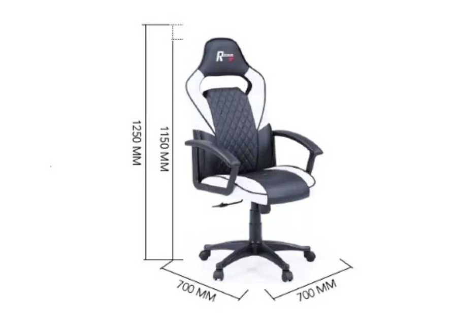 Muebles ADEC Sillones Gamer | Sill N Gamer Giratorio Room Room Negro Cromo