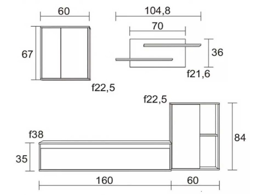 Muebles FABRIKIT Muebles Librer A | Mueble Para Salon Leat