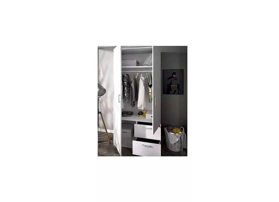 Muebles RIMOBEL Armarios Dormitorio | Armario 3 Ptas+2 Caj Blanco Maxikoan