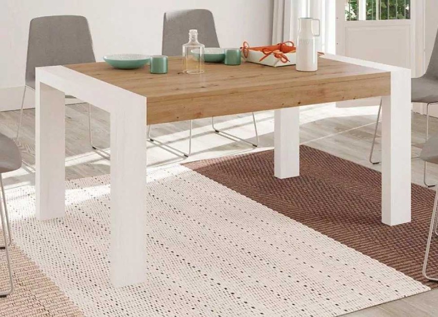 Muebles RAMIS Colecciones De Sal N | Mesa De Comedor Extensible Pie Desplazable Atlantis Artisan