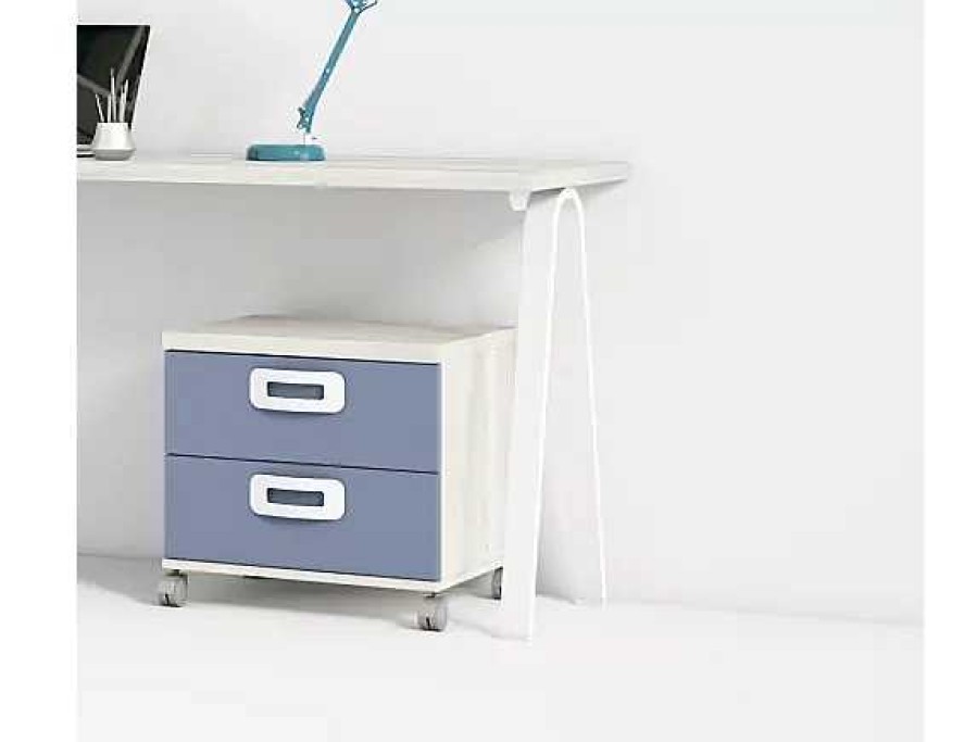 Muebles FABRIKIT Escritorios | Mesa De Estudio Con Dos Cajones Cleo