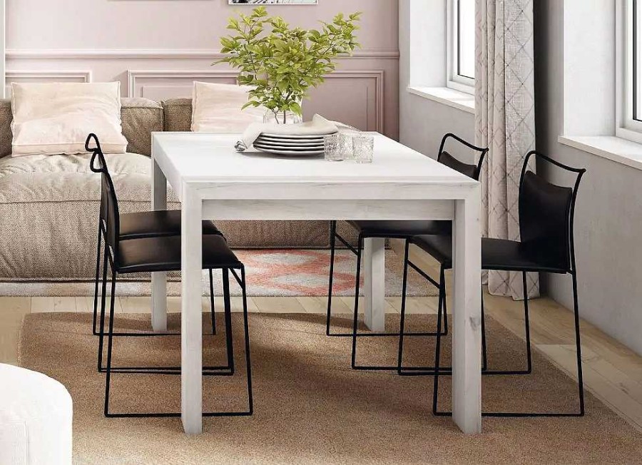 Muebles FABRIKIT Colecciones De Sal N | Mesa De Comedor Extensible Pie Desplazable England Naturale