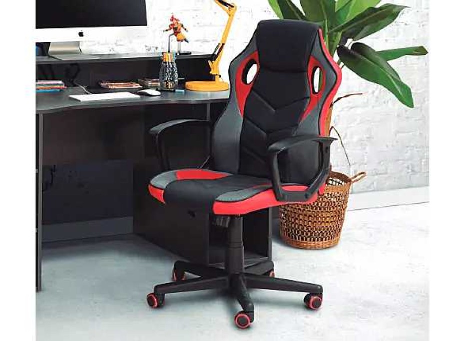 Muebles ZENIT Sillones Gamer | Silla Gamer Anat Mica Racing Rojo