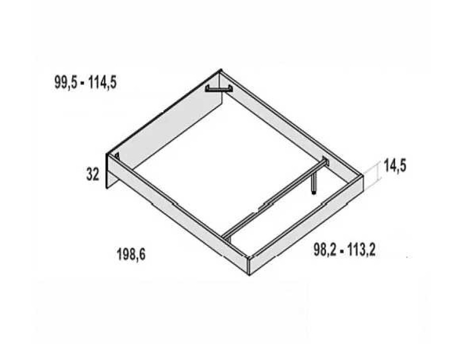 Muebles FABRIKIT Colecciones De Dormitorio | Cama Individual Florida Albo