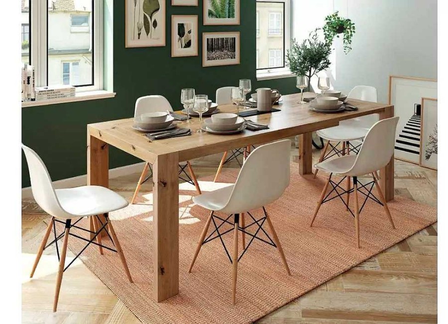 Muebles RAMIS Colecciones De Sal N | Mesa De Comedor Extensible Pie Desplazable Galaxy Artisan