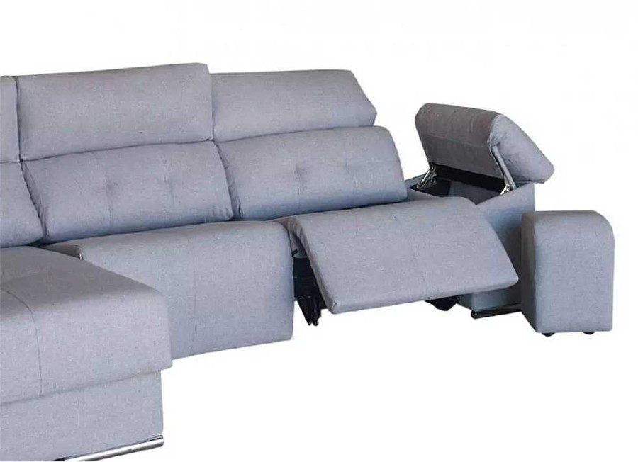 Muebles MAISSOFA Chaise Longue | Sof Chaise Longue Relax Electrico Max Gris Bali 26