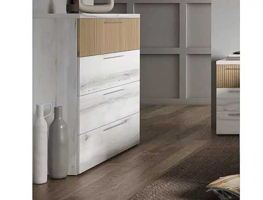 Muebles FABRIKIT C Modas | Comoda 4 Cajones Con Guias Sanibel 1