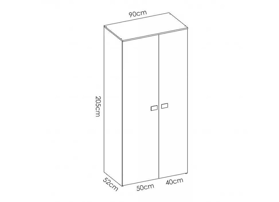 Muebles RIMOBEL Armarios Dormitorio | Armario 2 Puertas Danay