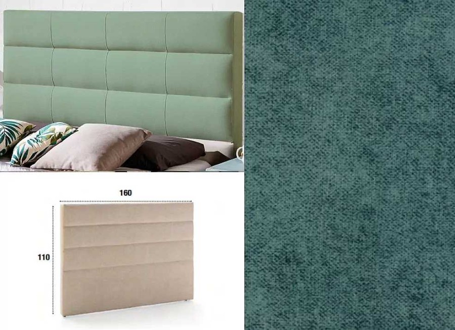 Muebles TAP CARRASCO Cabeceros De Cama | Cabecero Cuadros Angi Express Terciopelo Verde