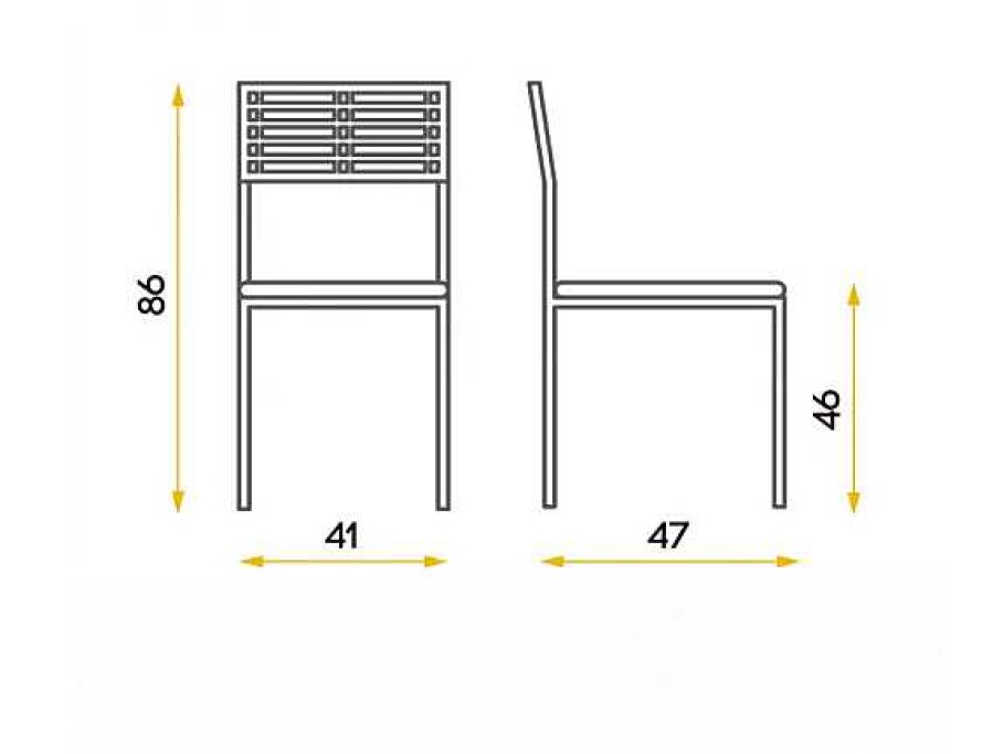 Muebles PONDECOR Sillas De Cocina | Silla Cocina Tor Negro