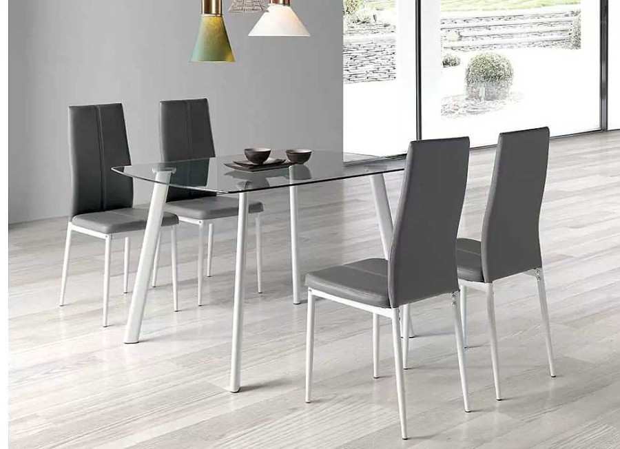 Muebles PONDECOR Mesas De Comedor | Mesa Comedor Cristal Ariel