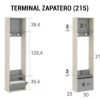 Muebles FABRIKIT Estanter As | Terminal Zapatero Con Colgadores Cleo Cleo Blanco