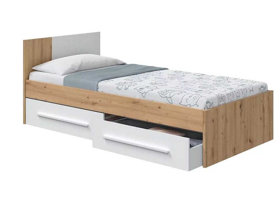 Muebles FORES Compactos Y Camas Nido | Cama Nido Con Dos Cajones Ixeia