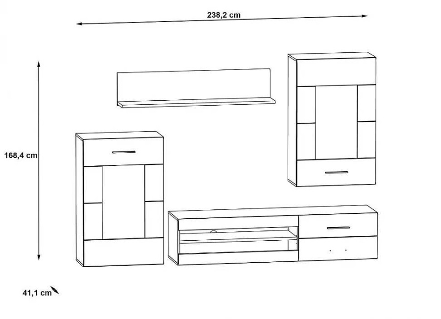 Muebles FORTE Muebles Librer A | Composici N De Sal N Praga