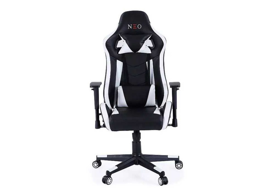 Muebles ADEC Sillones Gamer | Sill N Gamer Giratorio Y Reclinable Neo Driver Neo Negro Y Blanco