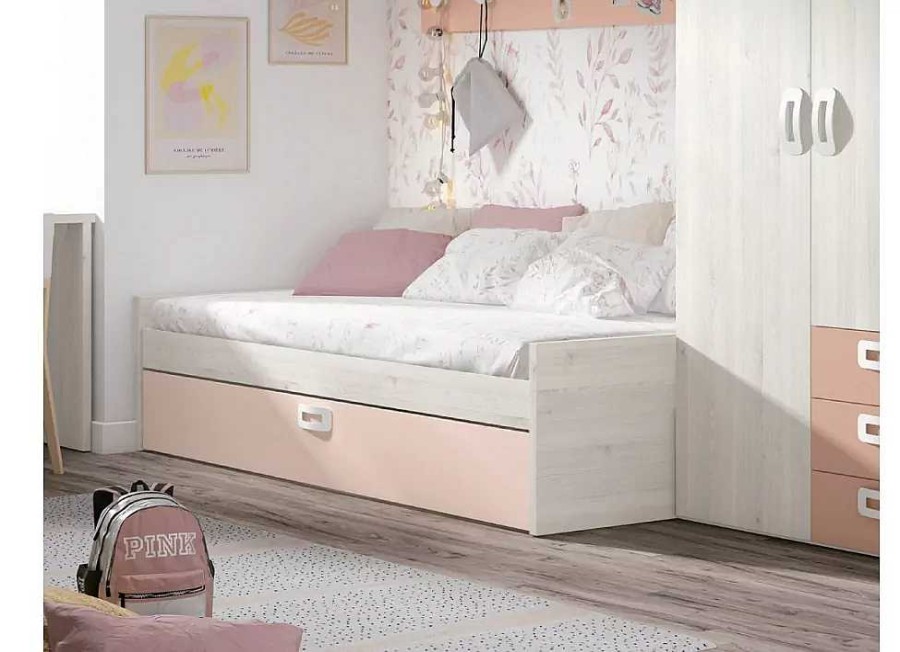 Muebles FABRIKIT Compactos Y Camas Nido | Cama Nido Con Somier De Arrastre Cleo Cleo Nordic