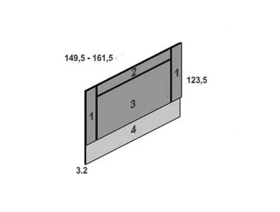 Muebles FABRIKIT Cabeceros De Cama | Cabecero Sarasota Albo Naturale Rayado