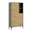 Muebles RIMOBEL Muebles Tv | Aparador Vertical Con Puertas Batientes Y Huecos Kal