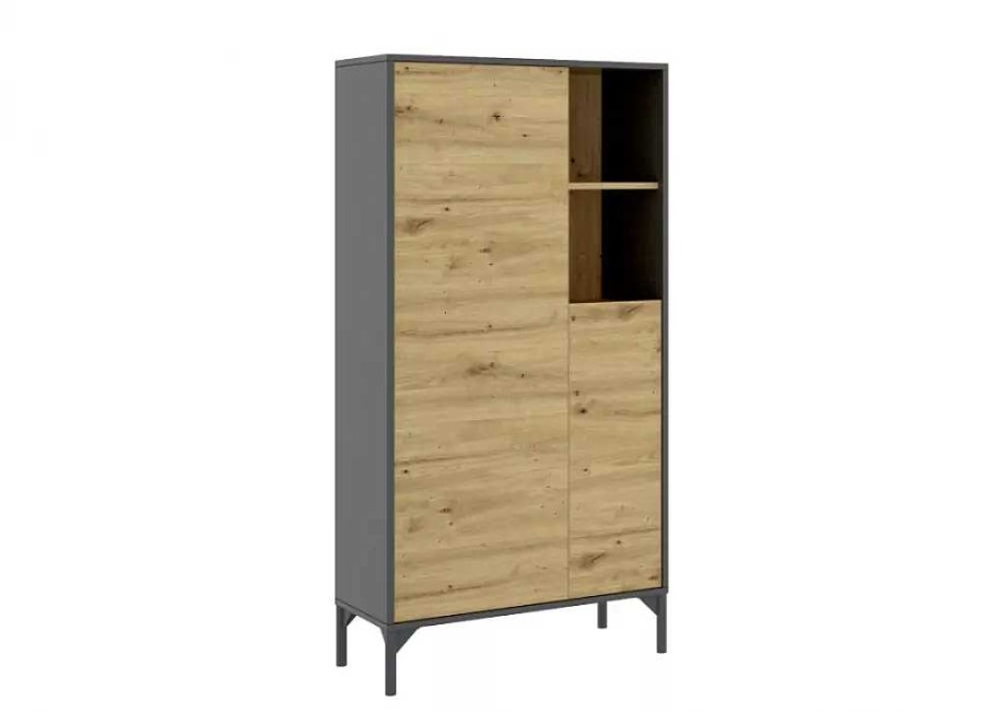 Muebles RIMOBEL Muebles Tv | Aparador Vertical Con Puertas Batientes Y Huecos Kal