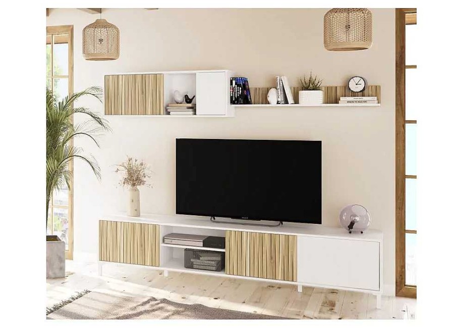 Muebles FORES Muebles Librer A | Muebles De Sal N Blanco Y Rayado Exotic