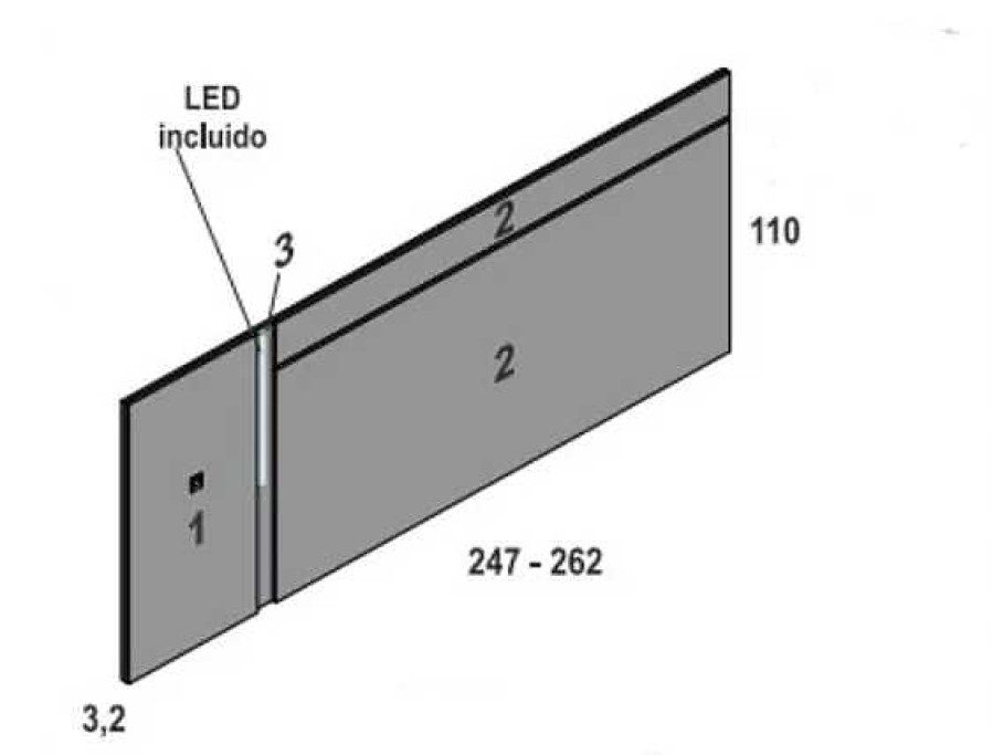 Muebles FABRIKIT Cabeceros De Cama | Cabecero Corrido Tampa Albo Y Bocamina