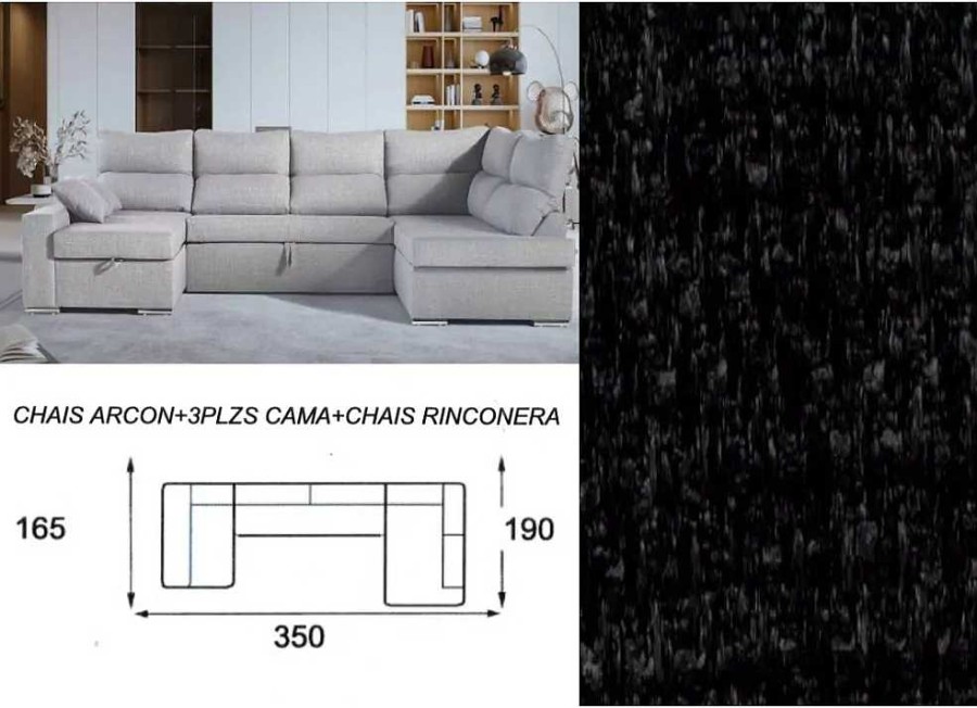 Muebles DISEÑO 10 Sof S Cama | Sof Cama Doble Chaise Longue California Erenis 1 Crudo