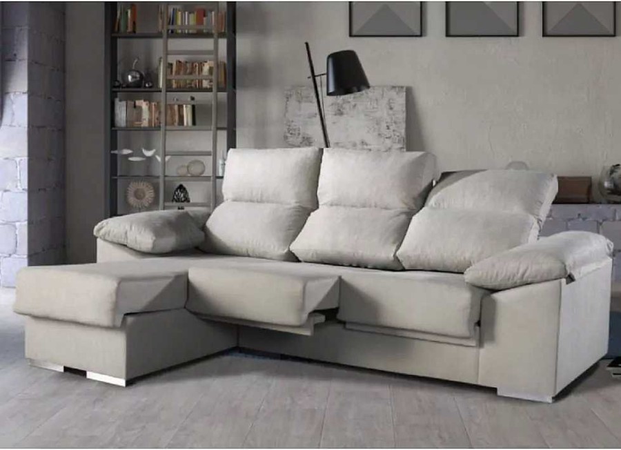 Muebles DISEÑO 10 Chaise Longue | Chaiselongue Asientos Deslizantes Roma Hada Plata