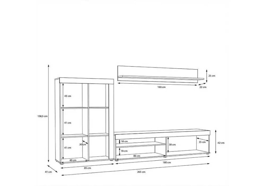 Muebles FORTE Muebles Librer A | Composici N De Sal N N Rdico Kalm