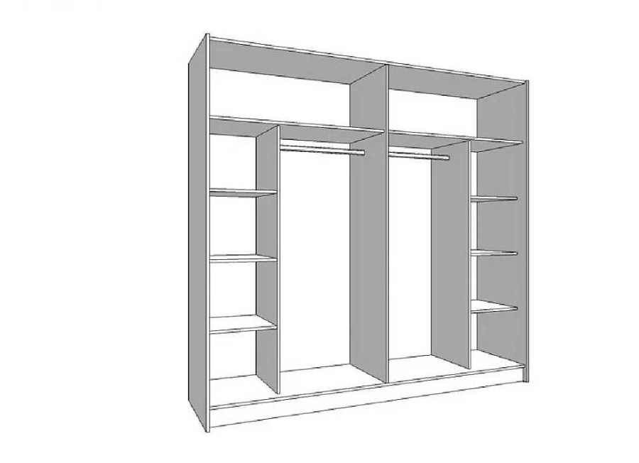 Muebles ZENIT Armarios Dormitorio | Armario Corredero Sierra Big Blanco