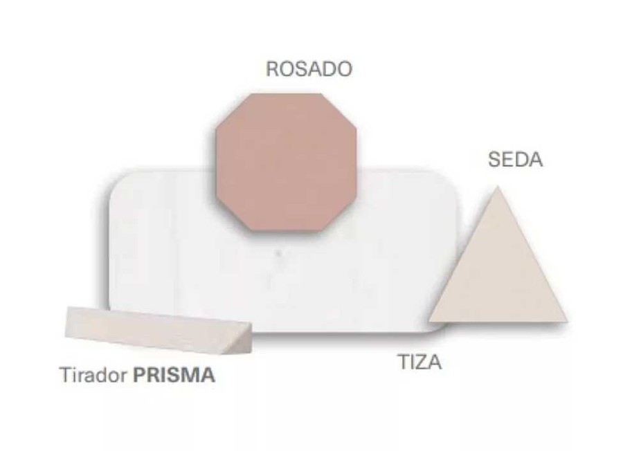 Muebles GLICERIO CHAVES Compactos Y Camas Nido | Dormitorio Nido Bajo Dos Cajones Corban Plus Tiza Rosado Y Seda