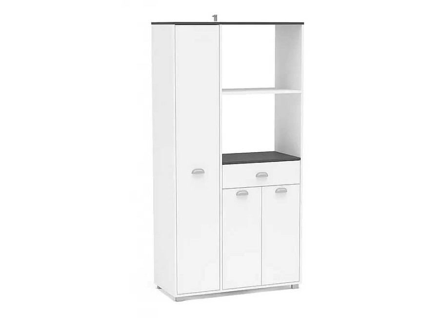 Muebles HIBUHOME Muebles Multiusos | Buffet Multiusos Brown Blanco