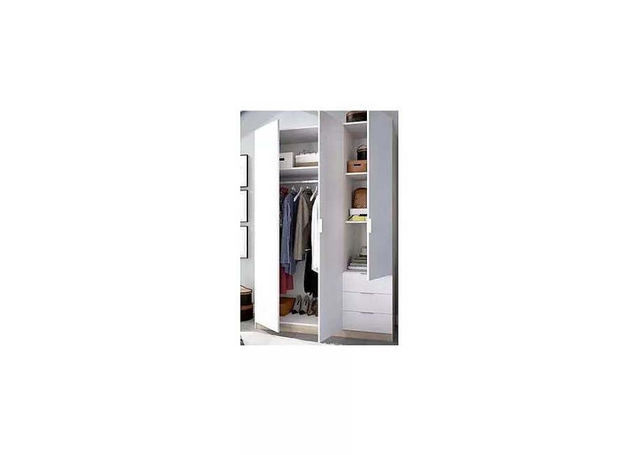 Muebles RIMOBEL Armarios Dormitorio | Armario 3 Ptas+3 Caj Natural Y Blanco Koan