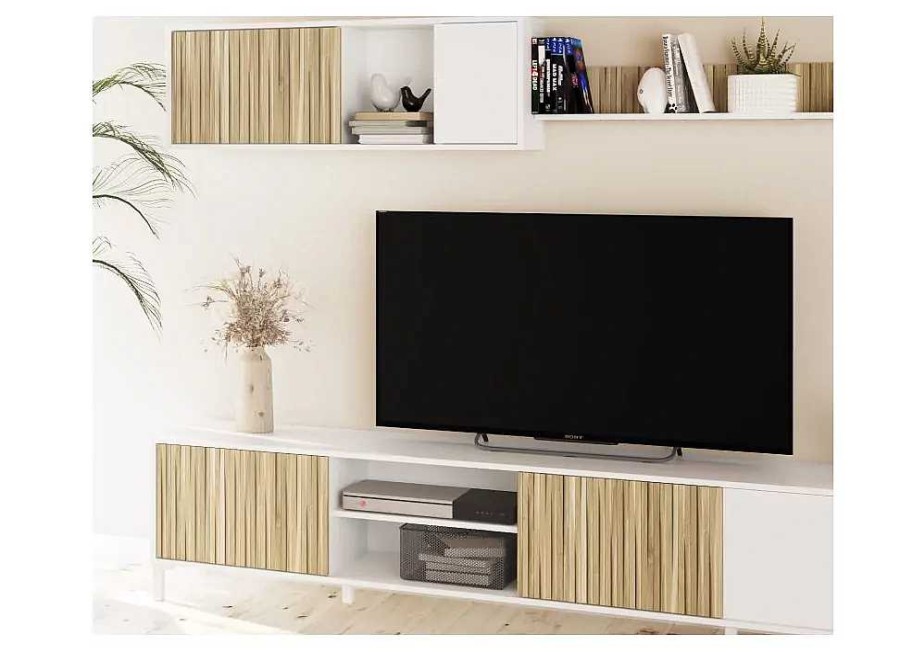 Muebles FORES Muebles Librer A | Muebles De Sal N Blanco Y Rayado Exotic