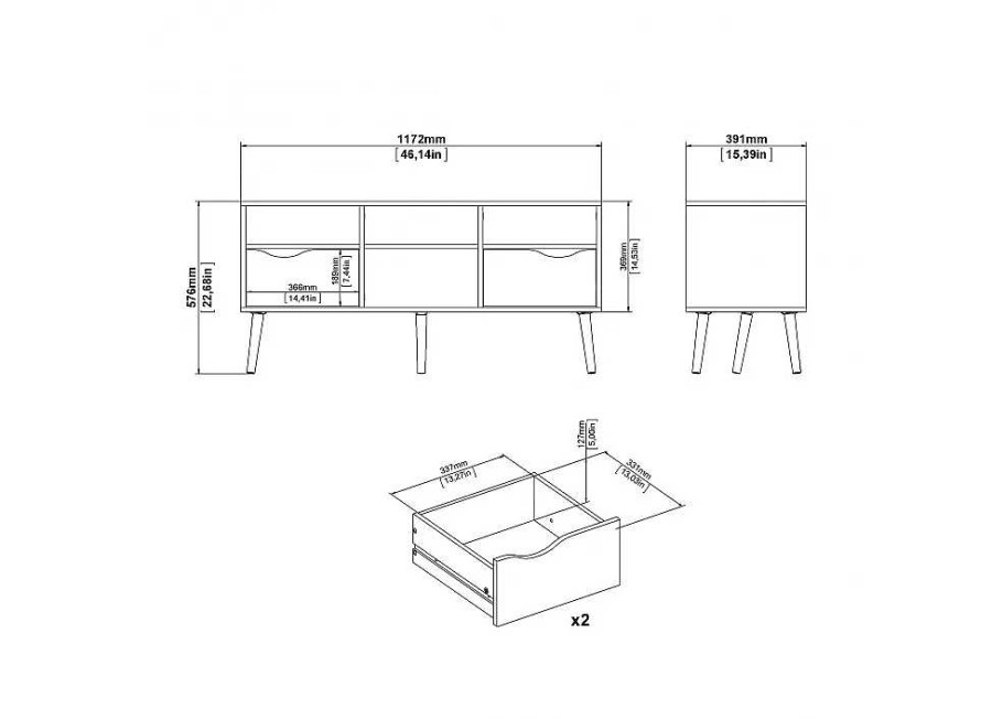 Muebles TVILUM Muebles Tv | Mesa Tv Cajones Y Hueco Tak