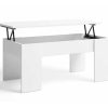 Muebles FABRIKIT Mesas De Centro | Mesa De Centro Con Cajonera Lowist Blanco Mate