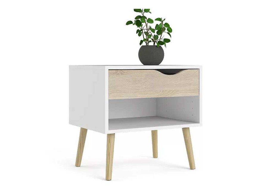 Muebles TVILUM Mesitas De Noche | Mesita 1 Cajon + Hueco Tak